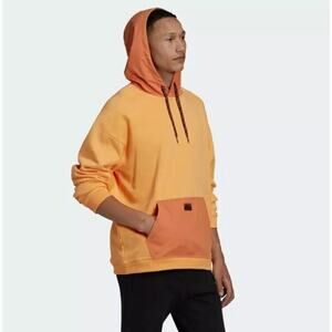 Adidas R.Y.V. Utility Hoodie Sherbet Orange Nylon Hood Hoodie Men's Small